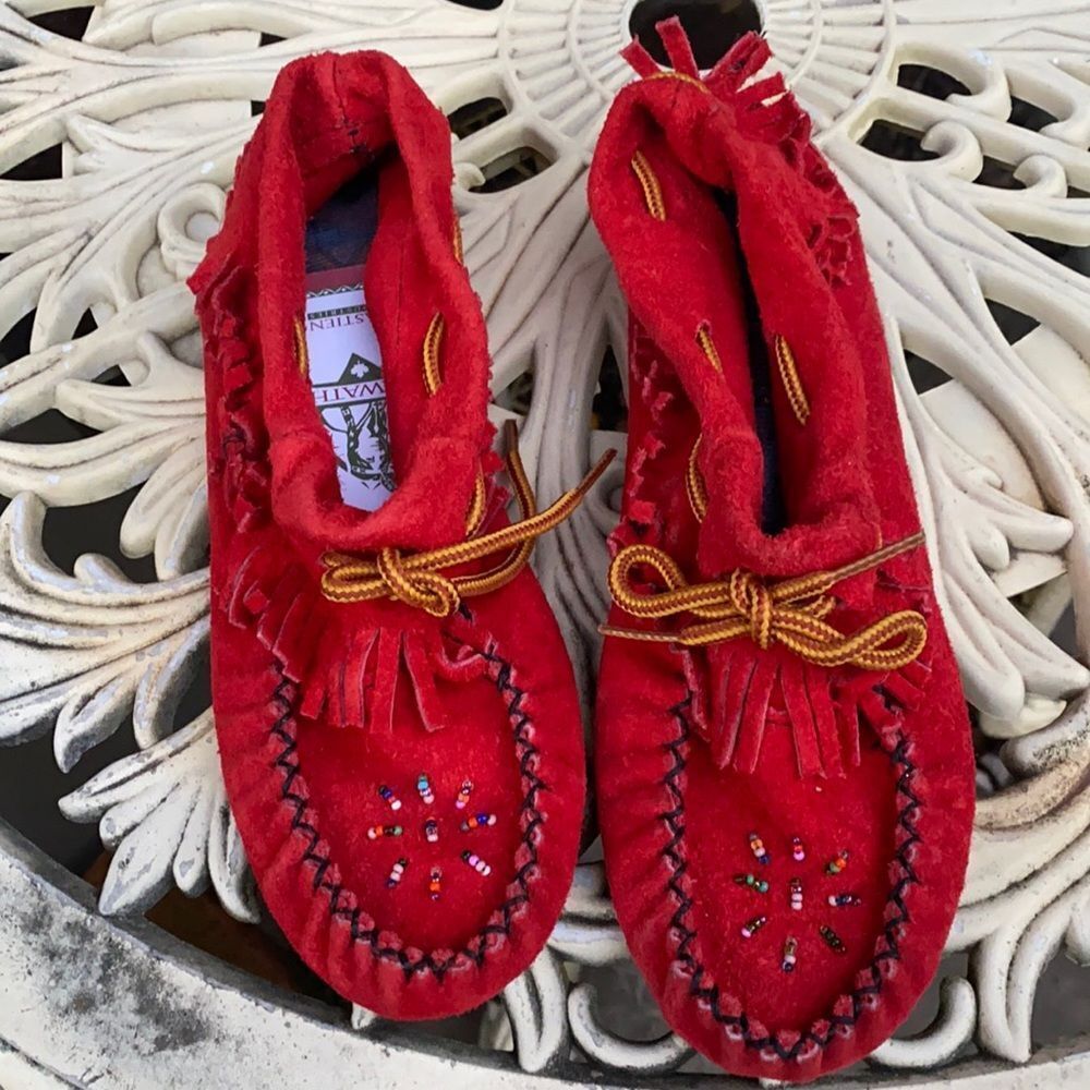 Faux suede loafers sz. 5
